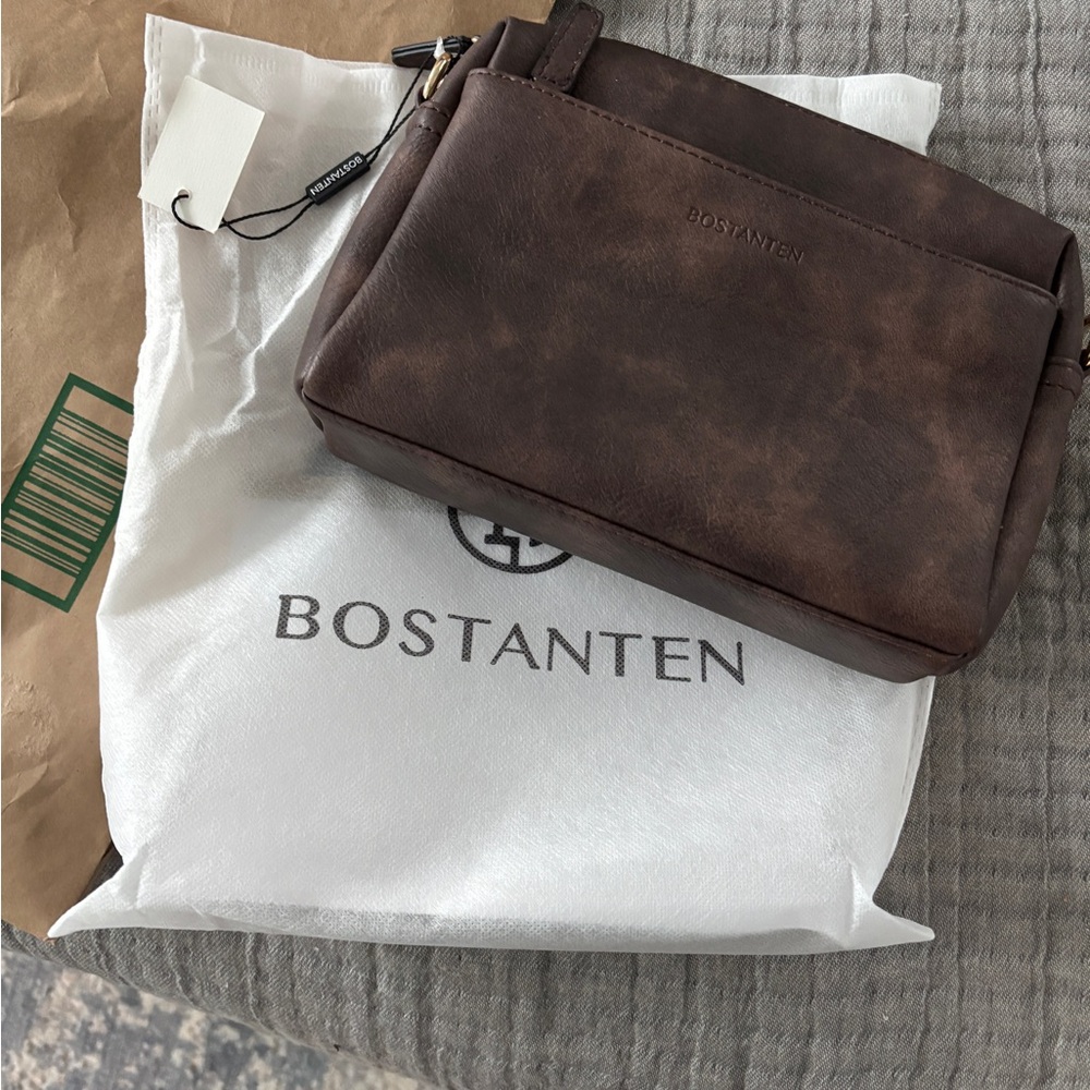 BOSTANTEN Women's Elegant Dark Brown Crossbody Bag